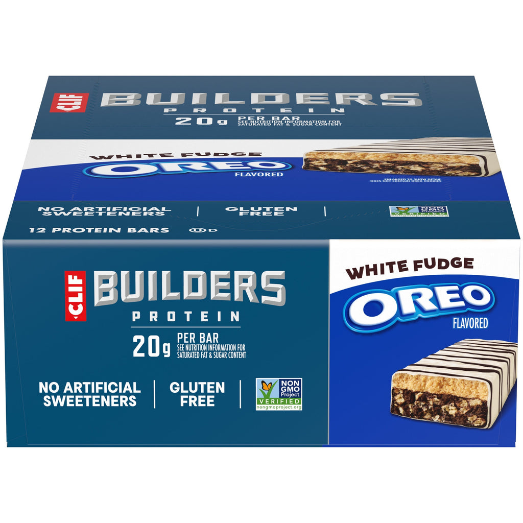 CLIF BUILDERS White Fudge OREO-Flavored Plant Based Protein Bars