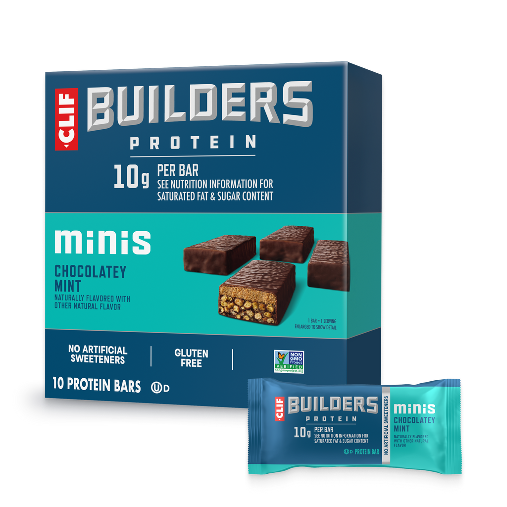 CLIF BUILDERS Minis Chocolatey Mint Plant Based Protein Bars