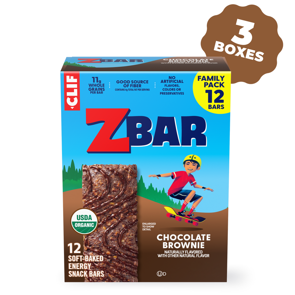 Zbar Chocolate Brownie Soft-Baked Energy Snack Bars, Organic Granola Bars